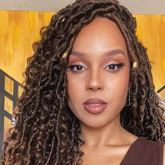WOW! 26" Boho Faux Locs Lace Front Wig Color #T1B/30 Cinnamon Spice! - Picture 13 of 15